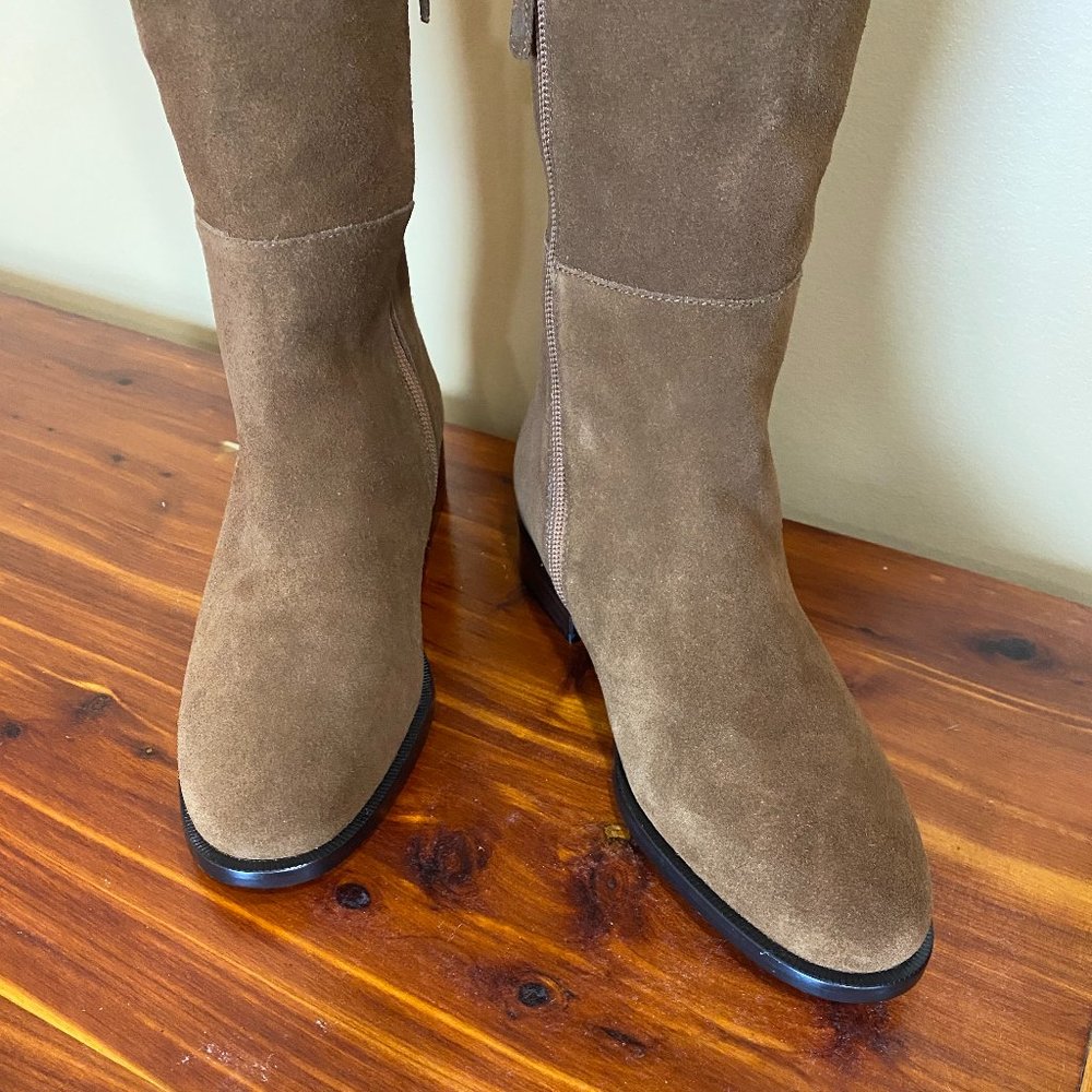 J. Crew Troy Over The Knee Boots Suede K2741 Brown - Picture 6 of 6